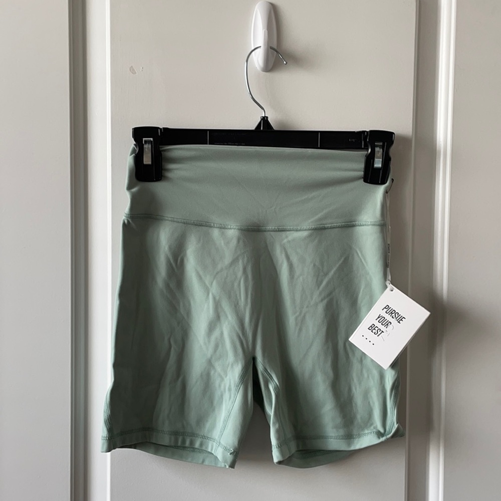 ACTA teal workout biker/spandex shorts